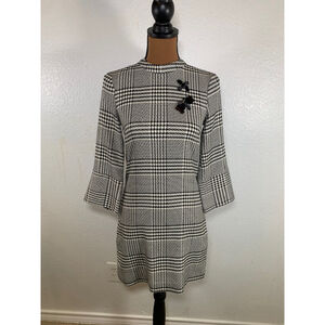 PRICE DROP! Women's H&M Houndstooth Dress, Size 0, Black and White